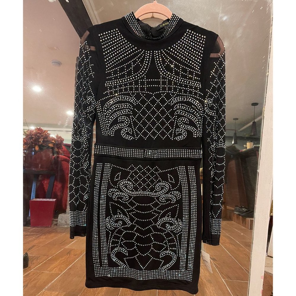 Jeweled Mini Dress